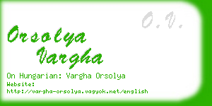 orsolya vargha business card